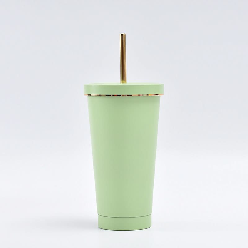 Stainless Steel Vacuum Insulated Coffee Tumbler with Straw – Double-Layer