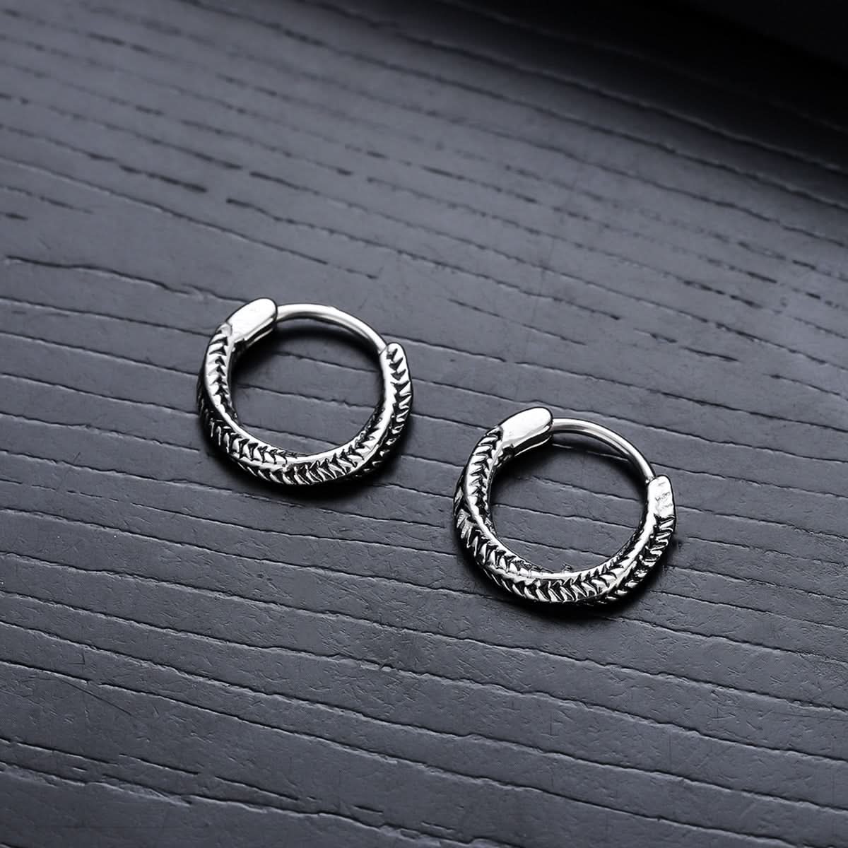 Hemp Twisted Rope Earrings – Geometric Round Earrings for Men & Women