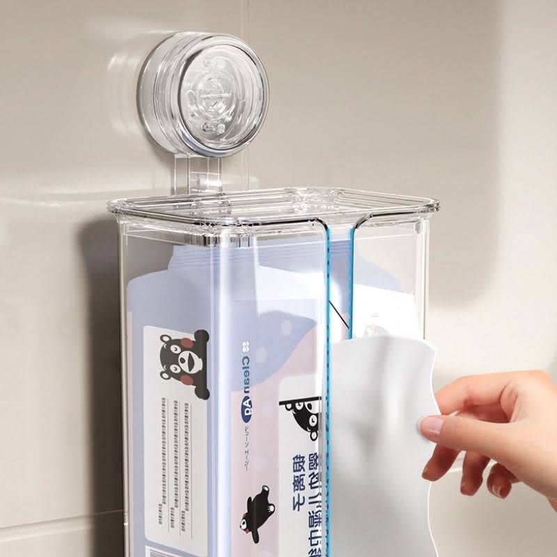 Wall-Mounted Toilet Paper Holder with Cover - Punch-Free