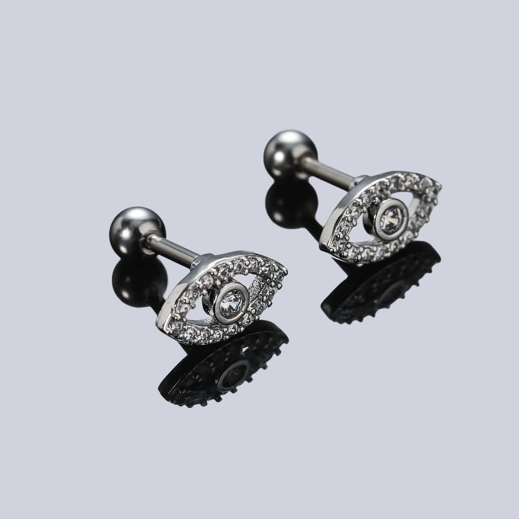 Trendy Titanium Steel Eye Earrings – Devil’s Eye Studs (Unisex)