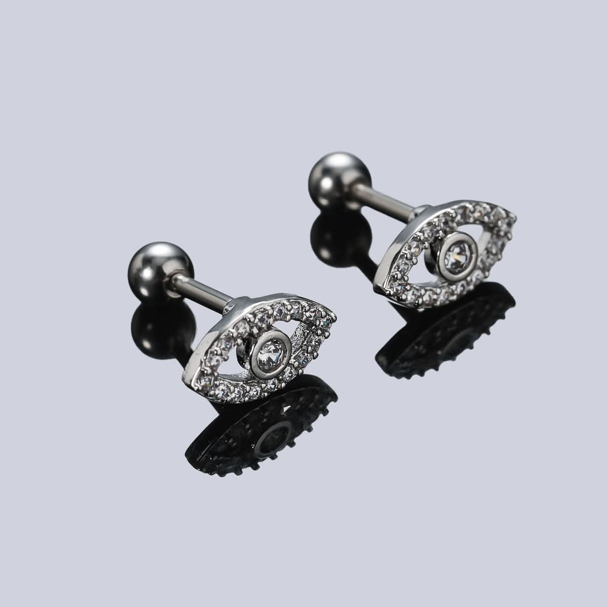 Trendy Titanium Steel Eye Earrings – Devil’s Eye Studs (Unisex)