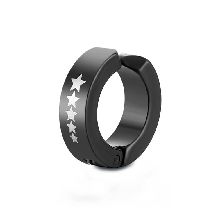 Men’s Vintage Black Hoop Ear Clips – Non-Piercing