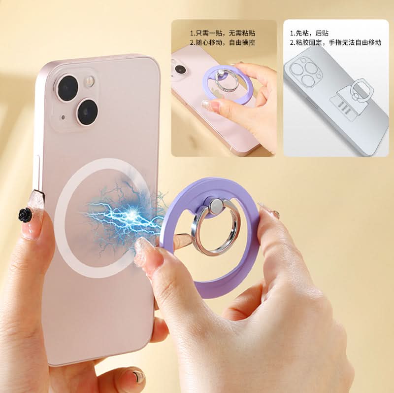 Metal Ring Stand – 360° Rotating Phone Grip