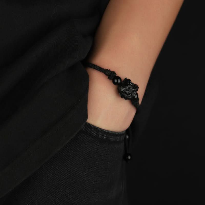 Handmade Braided Lucky Lion Rope Bracelet – Unisex Jewelry
