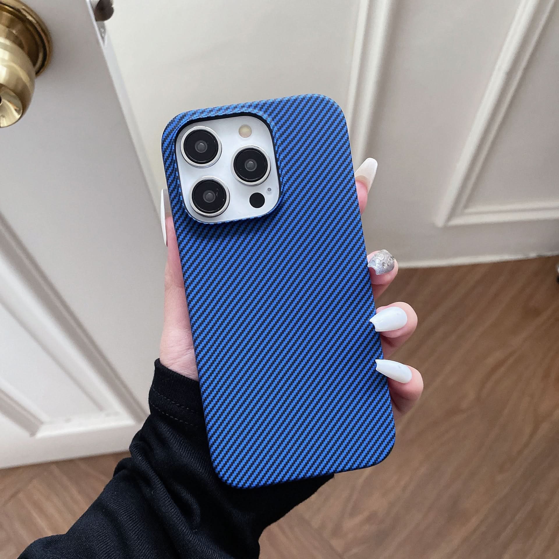 Luxury Carbon Fiber iPhone Case – Shockproof Design