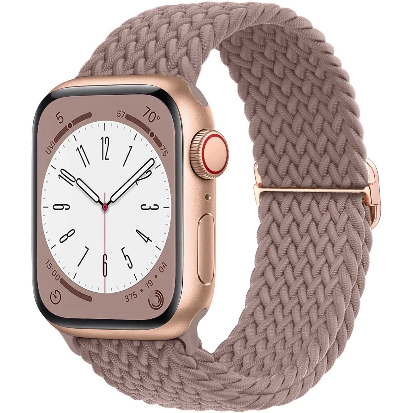 Adjustable Woven Nylon Band for Apple Watch –With Buckle, 38mm-49mm (Only Strap)