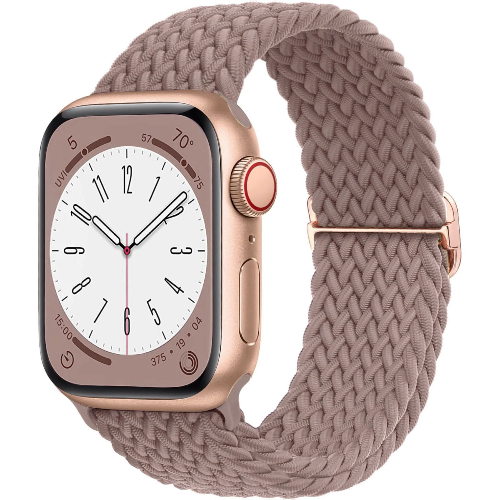 Adjustable Woven Nylon Band for Apple Watch –With Buckle, 38mm-49mm (Only Strap)