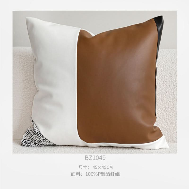 High-End Light Luxury Modern Leather Pillow Cover