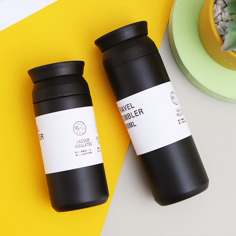 Stainless Steel Thermos Cup – Insulated Coffee Tumbler with Tea Strainer