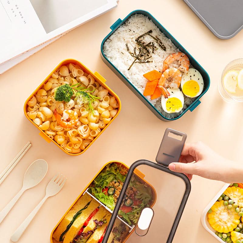 Microwave-Safe Bento Lunch Box – Includes Chopsticks & Bag