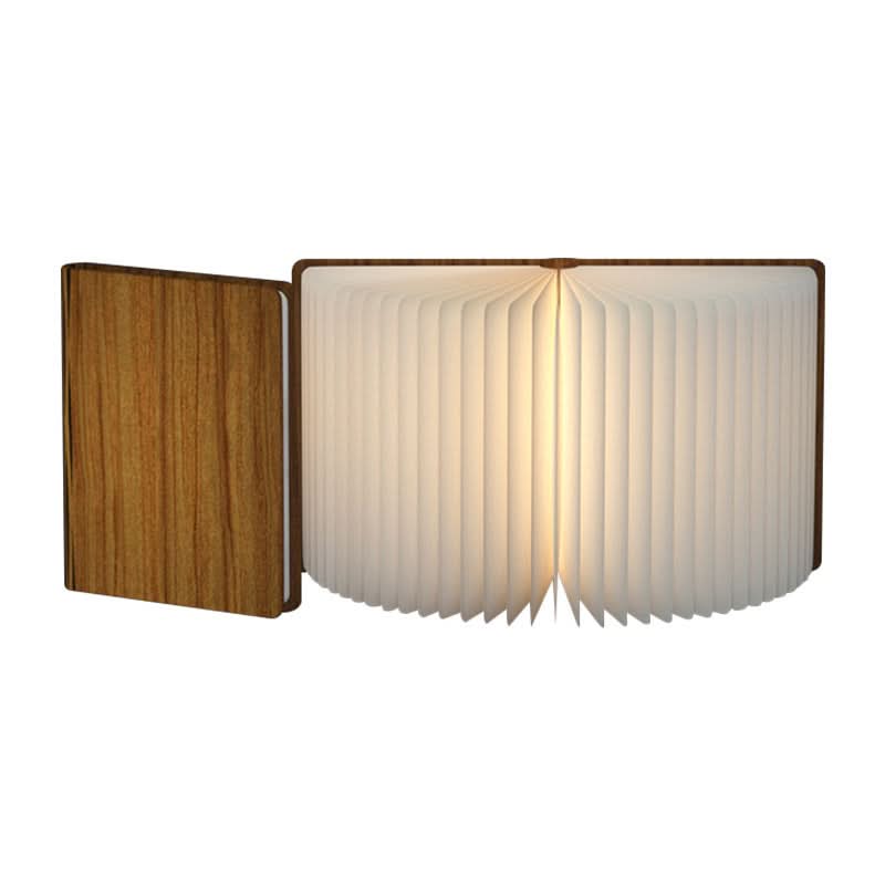 Wooden LED Folding Book Lamp – Night Light