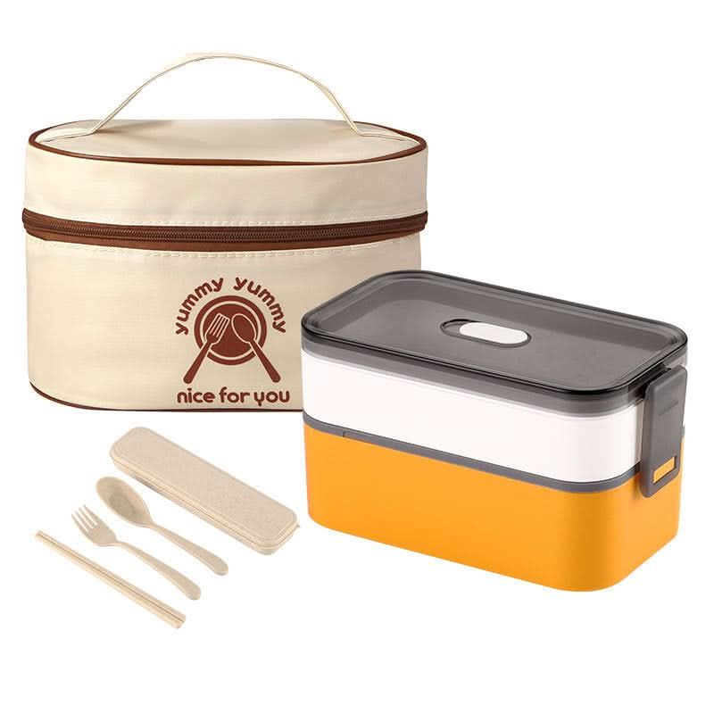 Microwave-Safe Bento Lunch Box – Includes Chopsticks & Bag