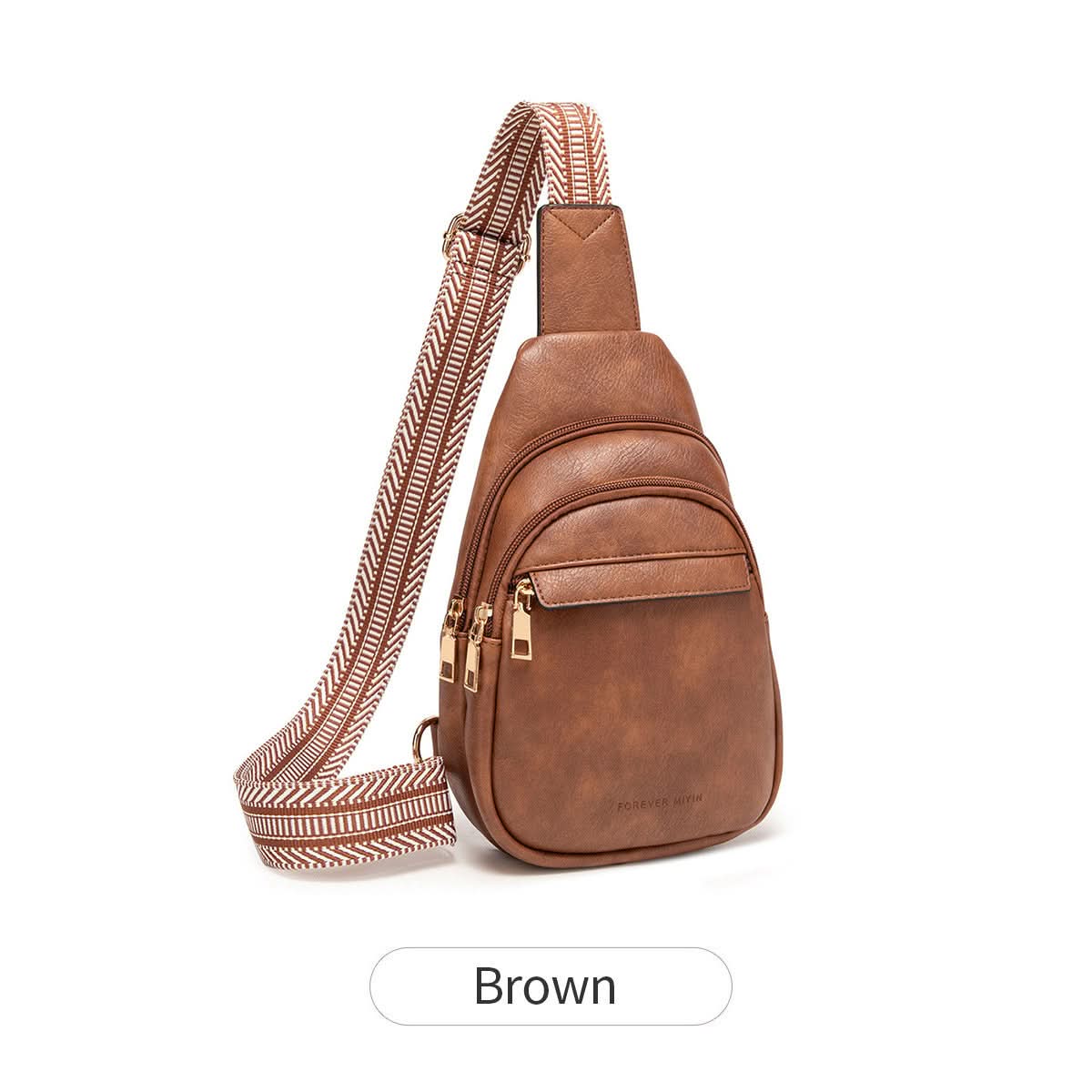 Women's Retro Crossbody Chest Bag – Wide Shoulder Strap