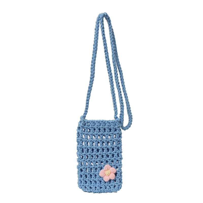 Trendy Woven Floral Crossbody Bag – Woolen Mini Shoulder Bag