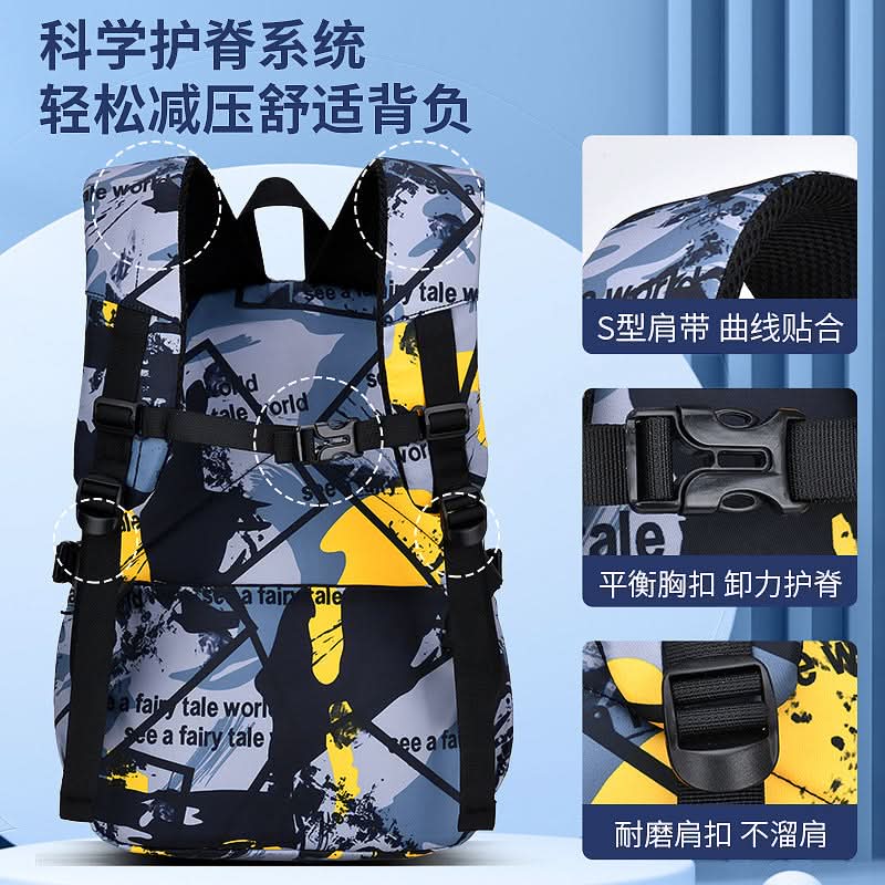 Waterproof Camouflage School Backpack for Boys - Lightweight School Bag