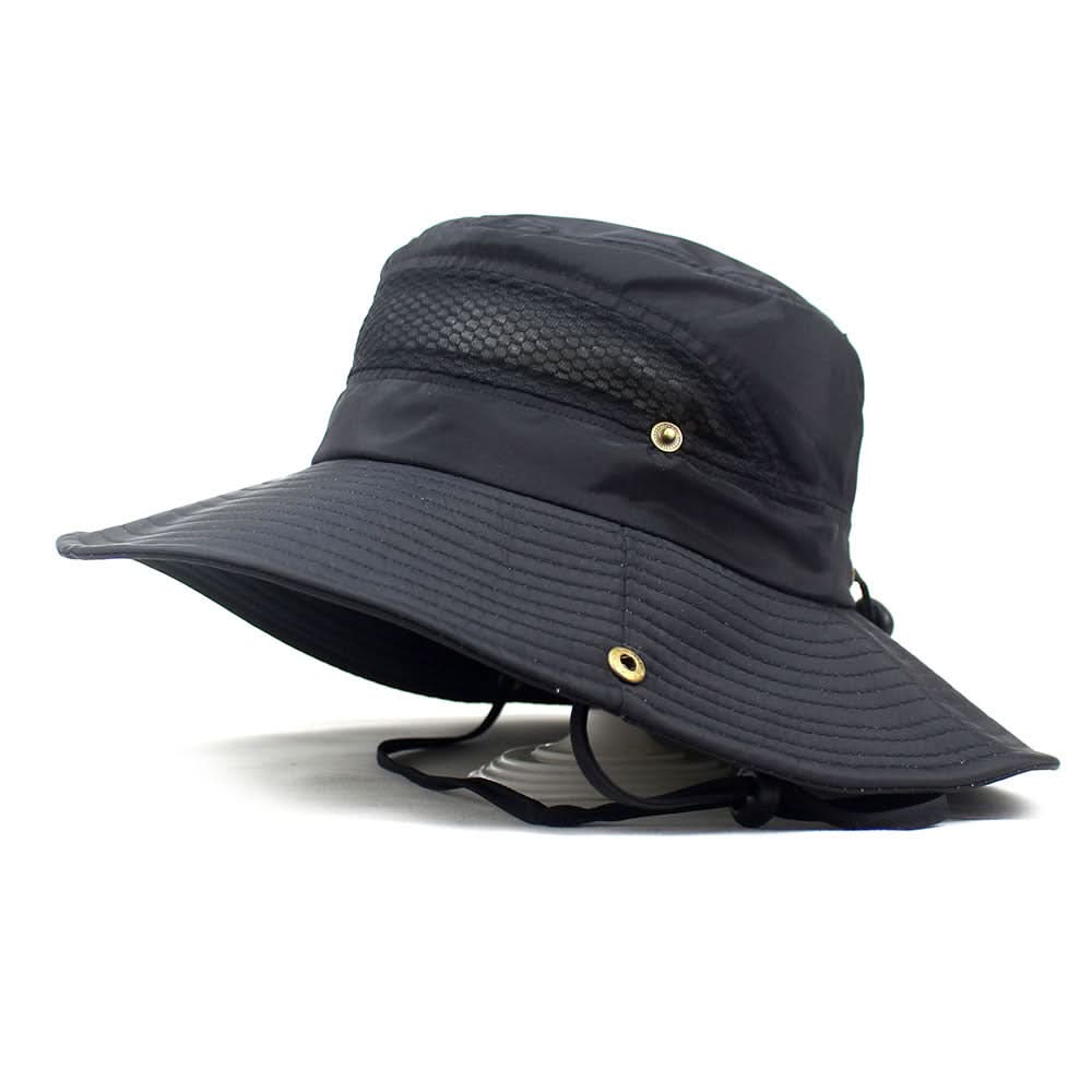 Wide Brim Bucket Hat – Unisex Cotton Sun Hat for Outdoor Sports, Foldable & Breathable