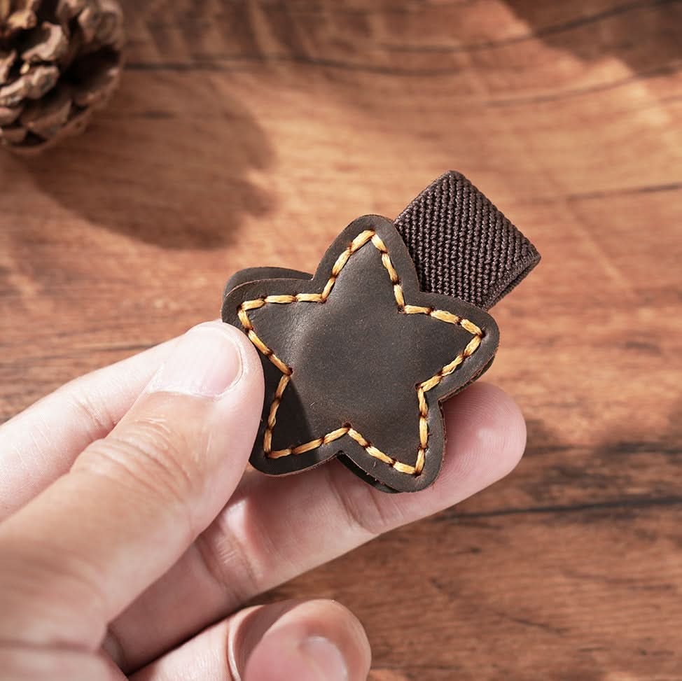 Leather Magnetic Bookmark – Hand-Sewn Double-Sided Clip