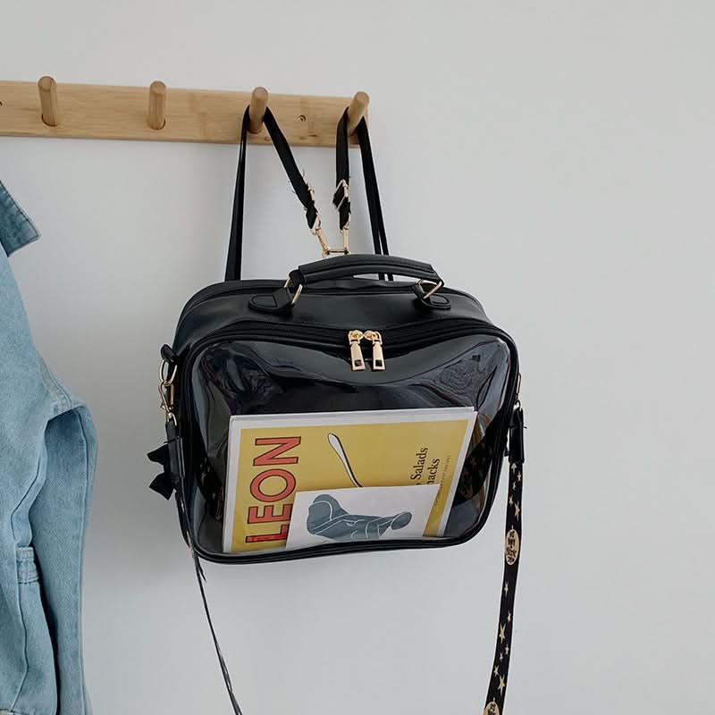 Transparent Jelly Backpack for Students - Multi-Purpose Shoulder Bag
