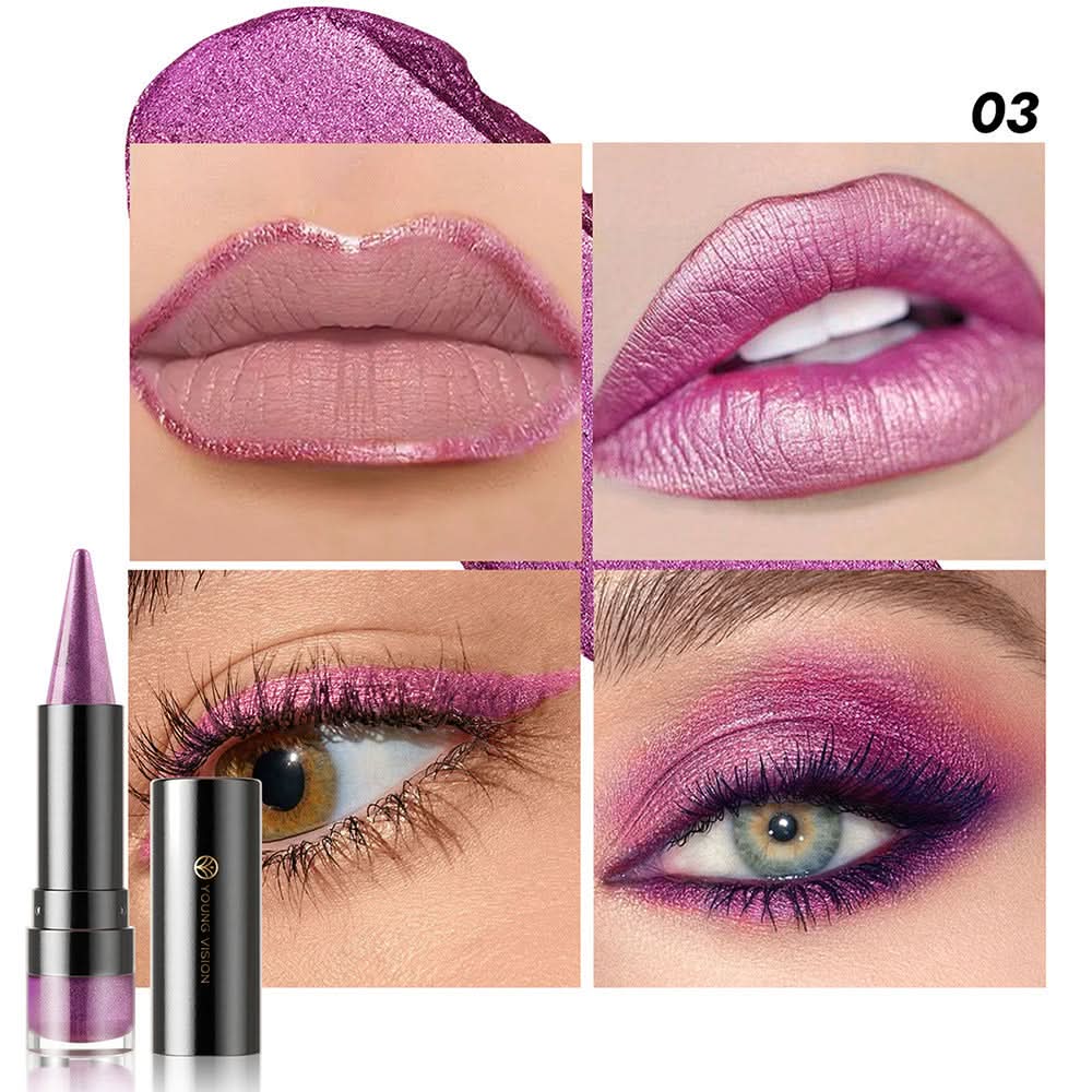 YOUNG VISION Glitter Lipstick & Lip Liner – Moisturizing, Long-Lasting