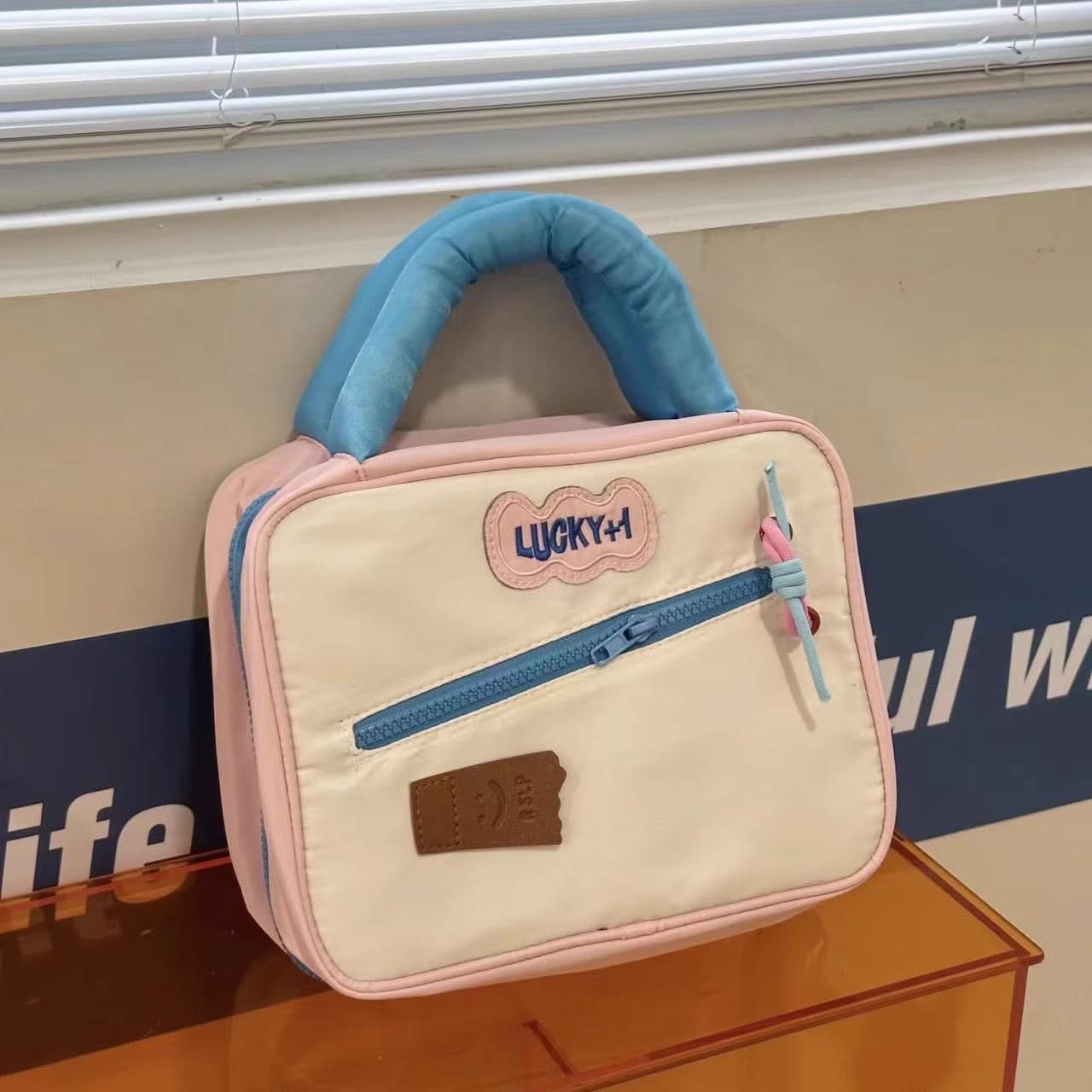 2024 Cute Contrast Color Cosmetic Bag for Women
