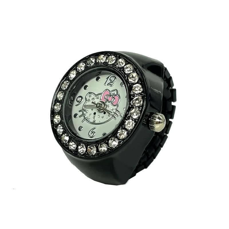Women's Stylish Ring Watch – Quartz Finger Watch