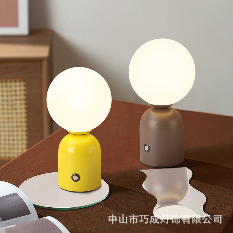 Nordic Macaron LED Table Lamp – Minimalist Desk & Bedside Ambient Light for Home & Café