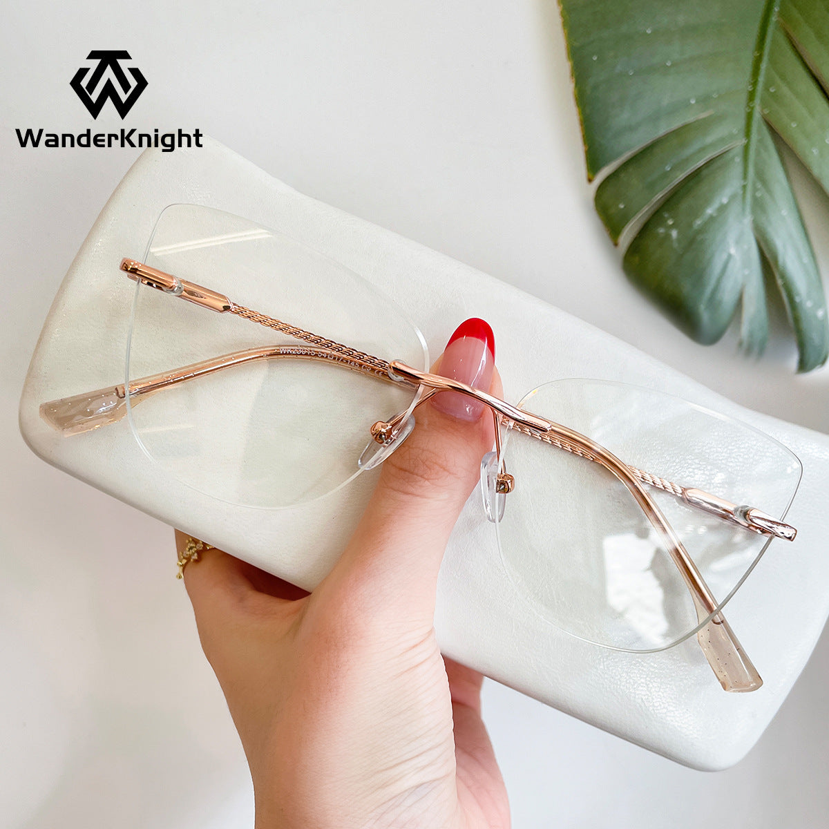 Rimless Women’s Myopia Glasses Frame – European & American Style | Prescription-Ready
