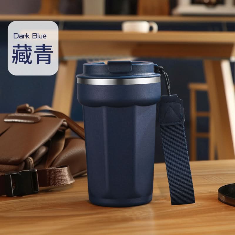 Stainless Steel Vacuum Insulated Coffee Tumbler – Portable Mug with Handle