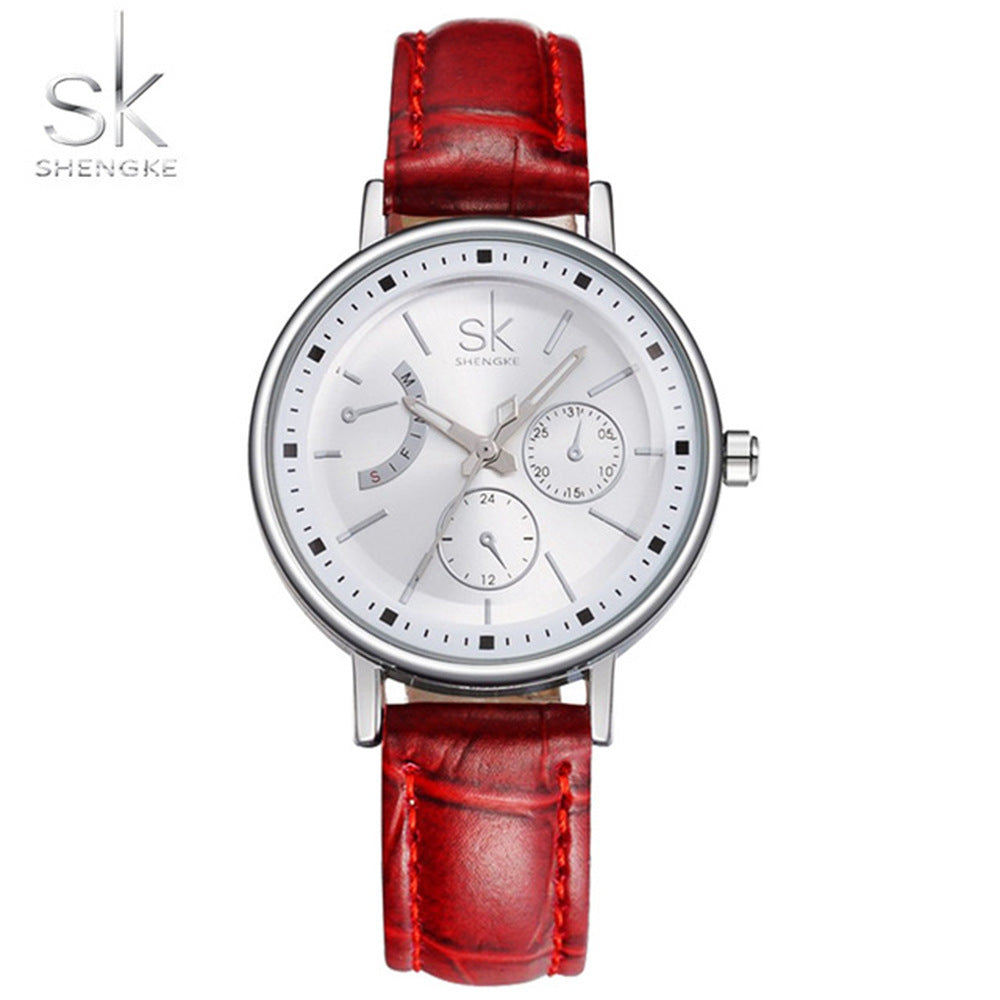 SK Women’s Quartz Wristwatch – Elegant Small Dial Waterproof Fashion Watch