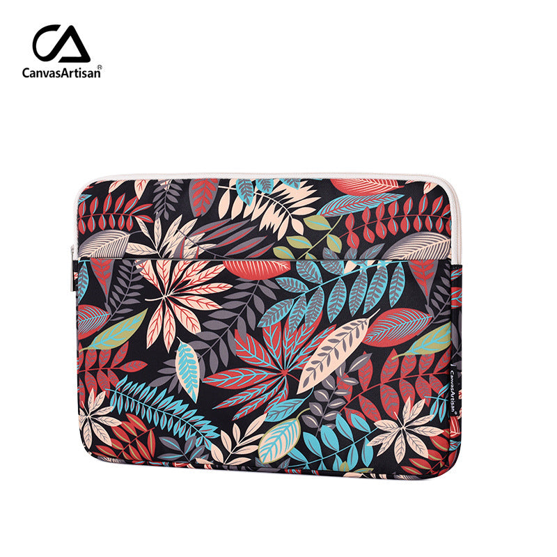 Tropical Leaves Laptop Sleeve – Waterproof, Shock-Resistant Case for MacBook, HP & More