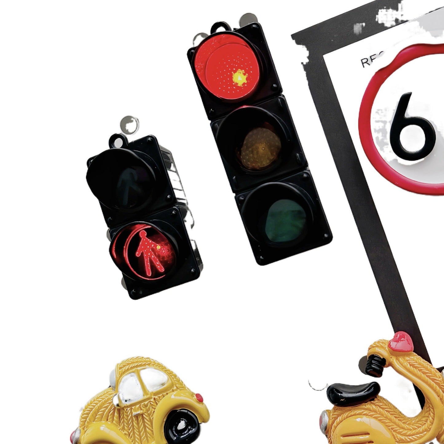 Luminous Traffic Light Fridge Magnet – Creative Pedestrian Sign Home Decor Sticker