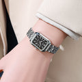 Women’s Square Dial Luxury Quartz Watch – Alloy Steel Strap, Fashion Student Style