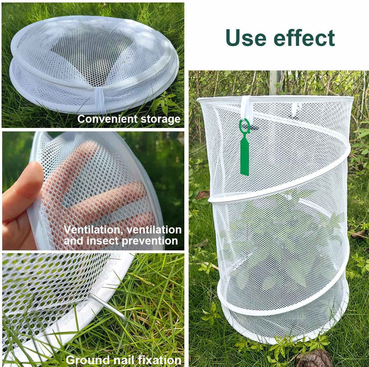 Garden Plant Protection Net Cover – Insect & Bird Barrier Mesh with Ground Stakes