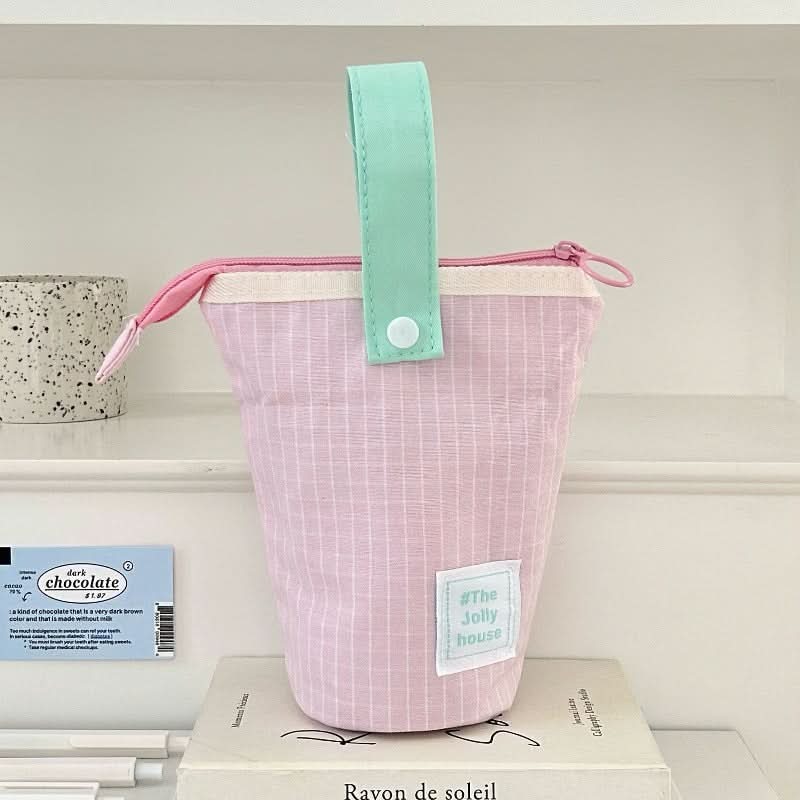 Japanese-Style Large-Capacity Stand-Up Pencil Case