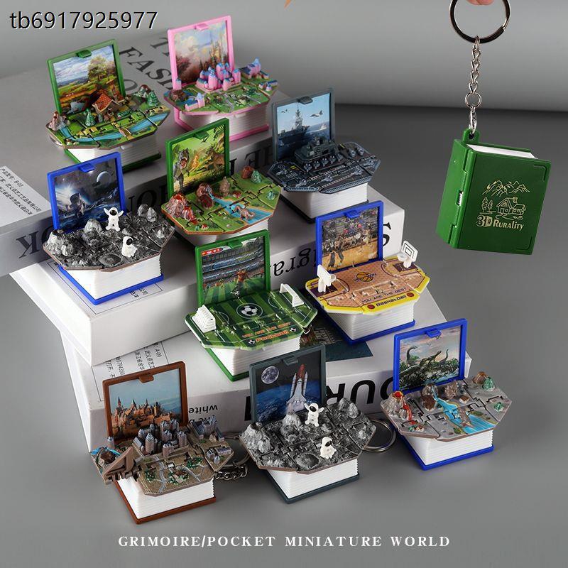 3D Pop-Up Book Keychain – Creative Decompression Toy Keyring