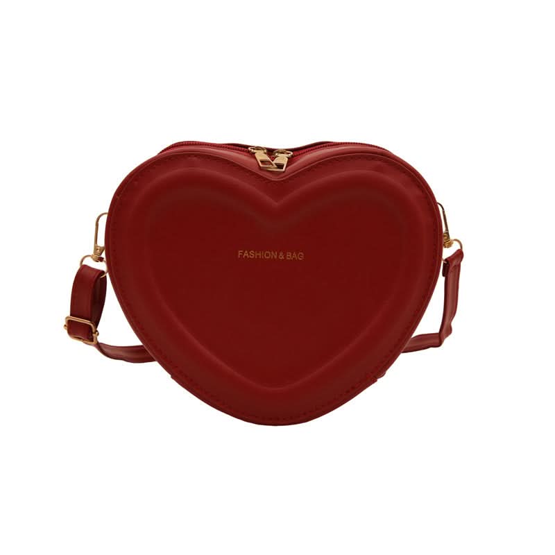 Trendy Heart-Shaped PU Shoulder Bag for Women