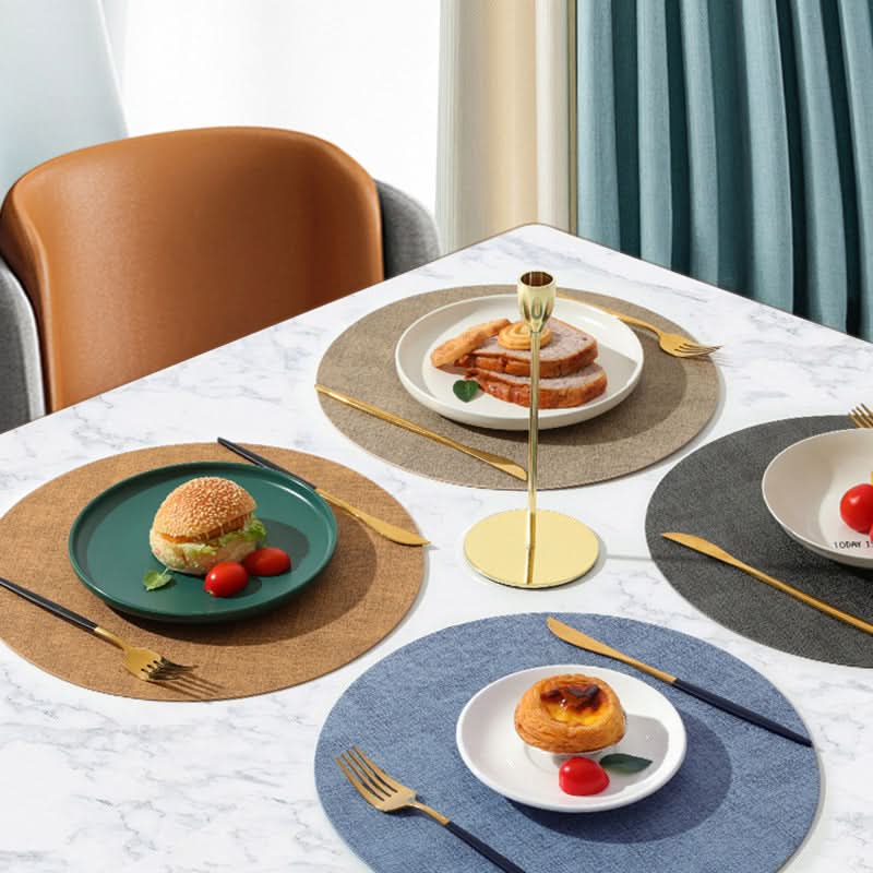 Double-Sided Leather Placemat Heat Insulation