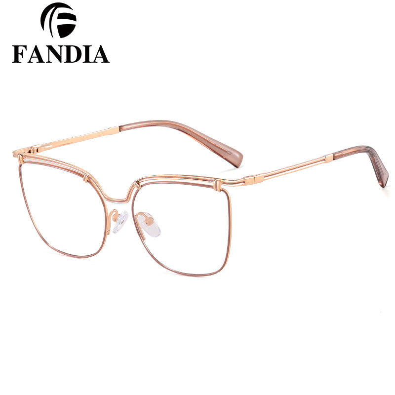 Women's Thin Metal Glasses Frame – Minimalist Anti-Blue Light Myopia Eyewear