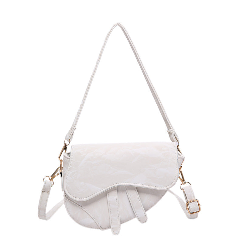 Retro PU Saddle Shoulder Bag for Women – 2024 Casual Fashion Small Square Handbag