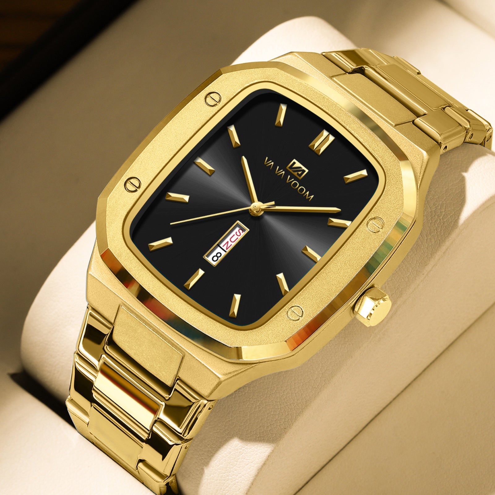 Men’s Square Dial Fashion Watch – Modern Apple-Style Design