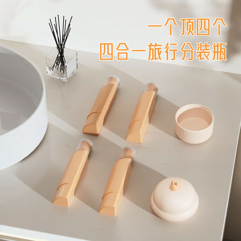 4-in-1 Portable Silicone Travel Bottles