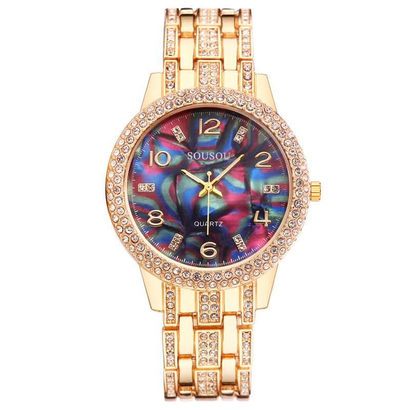 Luxury Diamond Bracelet Watch – Unisex Fashion Quartz Timepiece