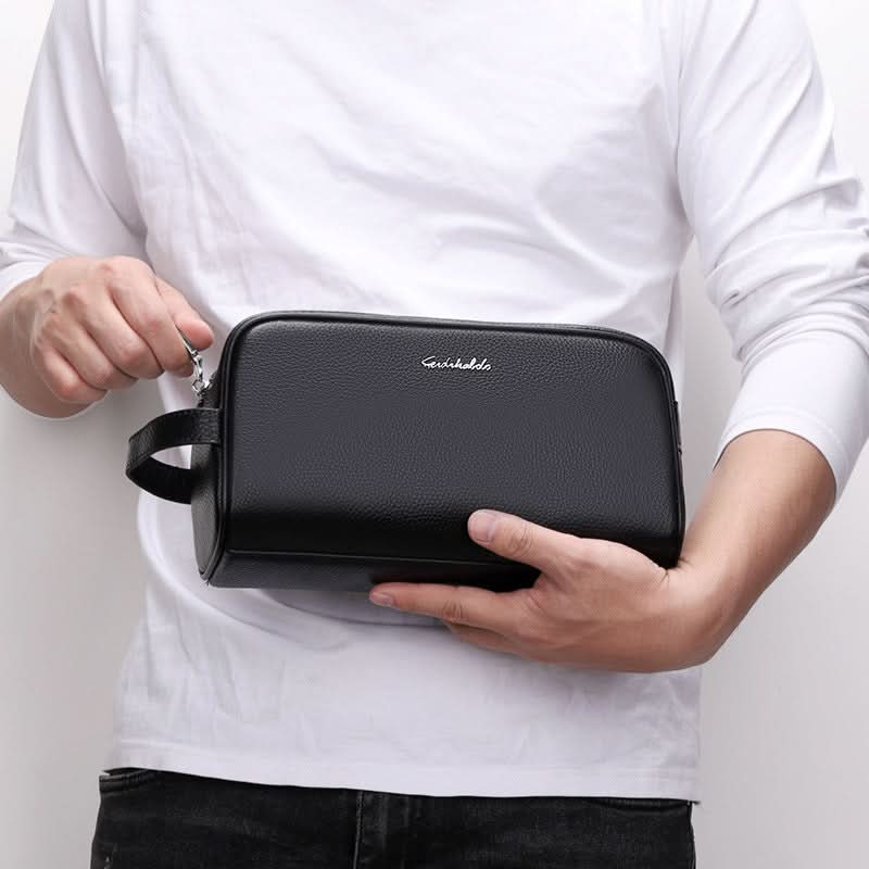 Men’s Stylish Leather Clutch Bag – Business Travel Handbag