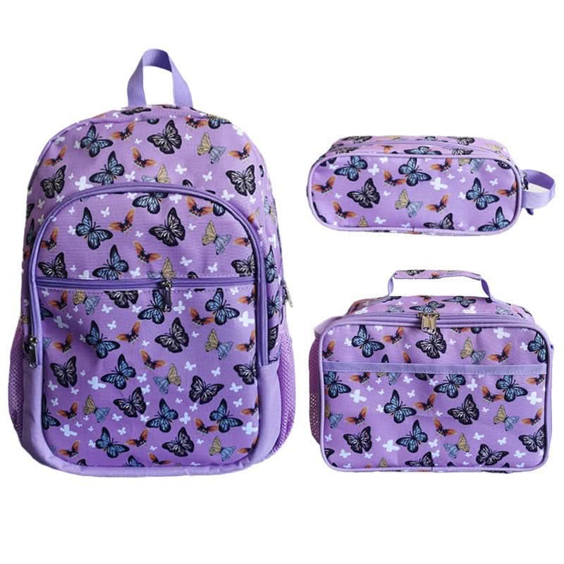Cute Kids School Backpack Set – Oxford Cloth School Bag with Lunch Bag & Pencil Case (3-piece)
