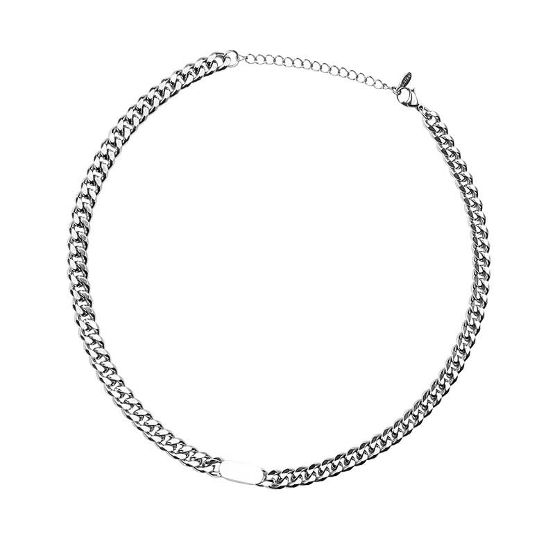 Men’s Titanium Steel Cuban Chain – Hip-Hop Clavicle Necklace