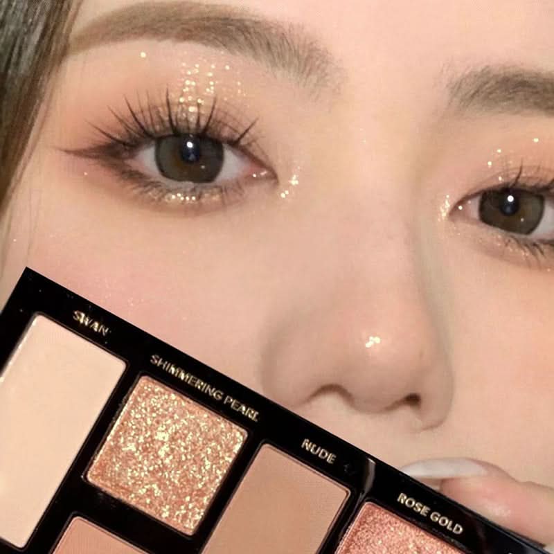 MEIBAOGE 16-Color Eyeshadow Palette – Matte & Shimmer Earth Tones