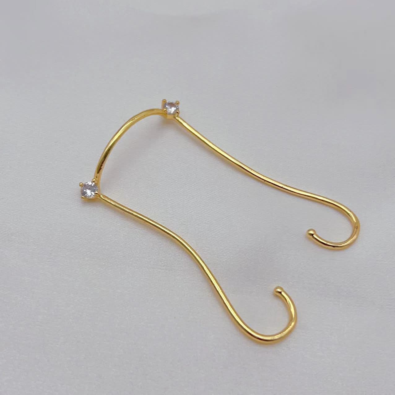 Gold Geometric Nose Clip, Cyberpunk Punk Jewelry