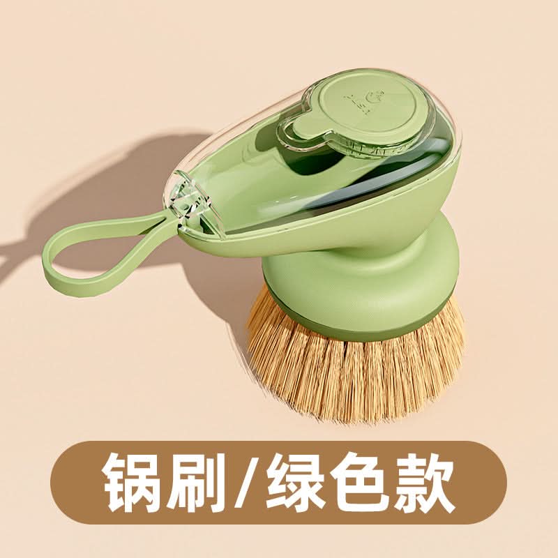 Natural Sisal Dish Brush with Liquid Dispenser – Non-Slip, Leak-Proof Pot