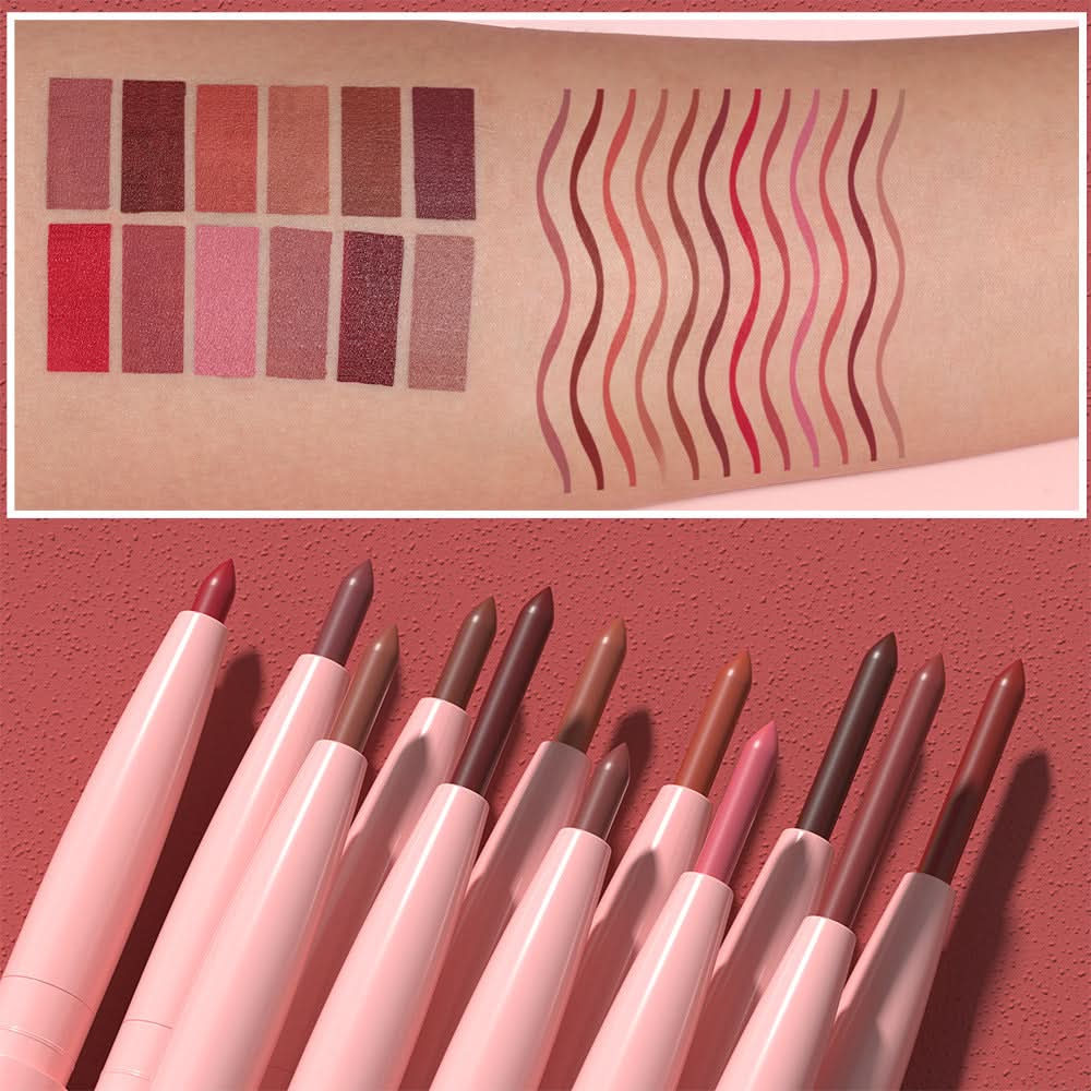 DUNUF Matte Velvet Lip Liner Set – Easy to Apply, Long-Lasting