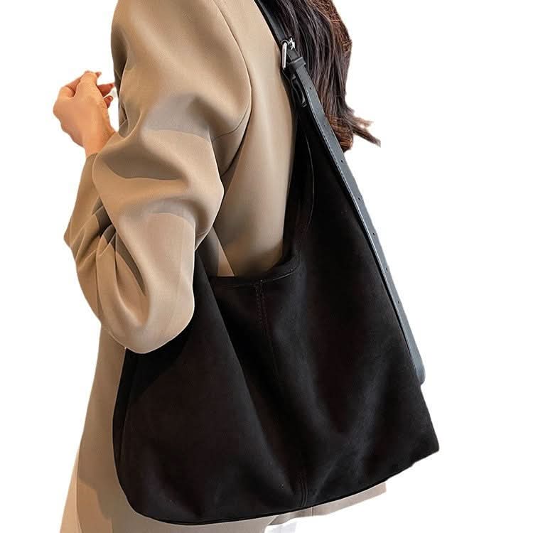 Women's Trendy Suede Bucket Bag – Retro Shoulder Tote for Women